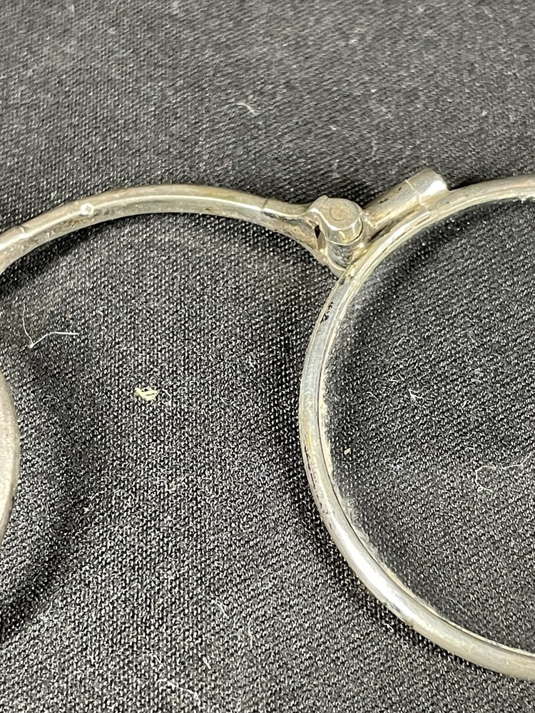 Antique Edwardian Sterling Lorgnette Pull Down Handle To Open