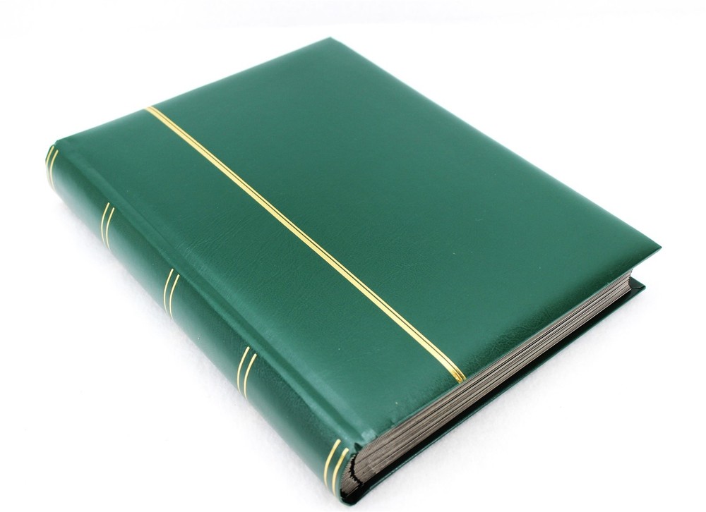 GREEN 64 Page Hardcover Stock Book for 128 First Day Covers, 2 Pockets / Page