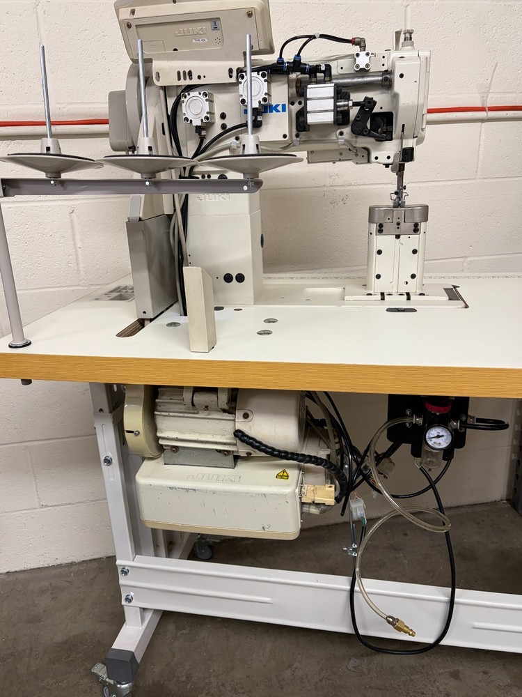 Pre-owned JUKI PLC 1760 Double Needle Post-Bed Walking Foot sewing Machine