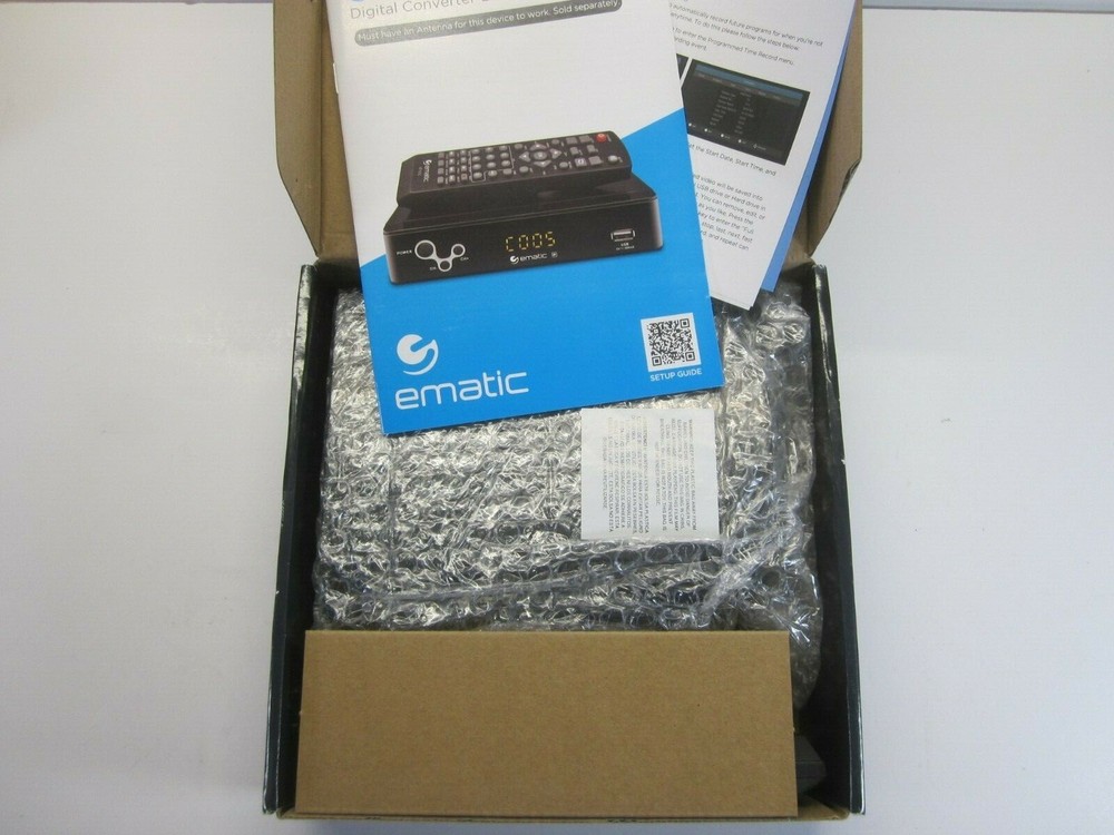 Ematic Digital Converter Box (Black)(New/Open Box)