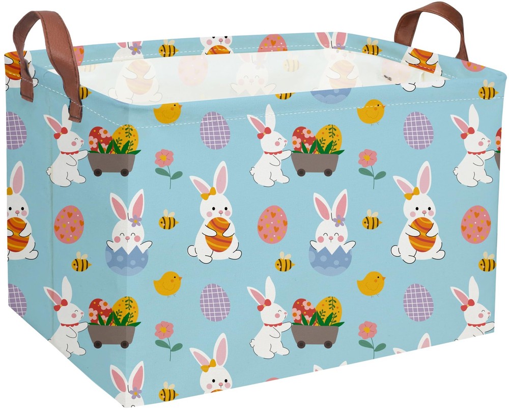DDBASKET Rectangular Easter Basket Kids Gift Baskets Empty Baby Basket for Bo...