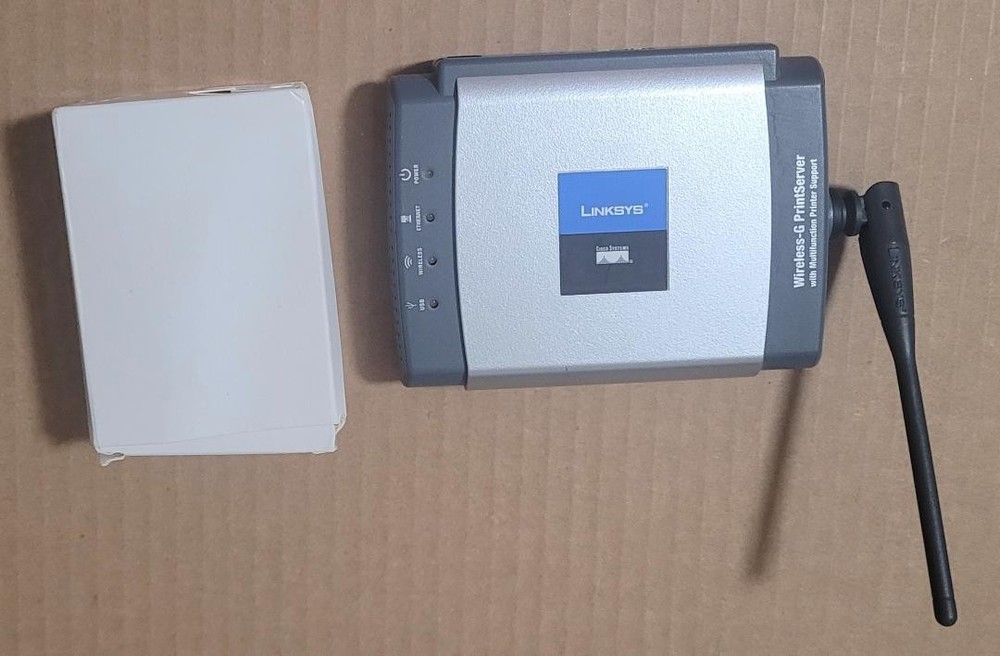 LINKSYS WIRELESS-G PRINTSERVER WPSM54G ROUTER & POWER SUPPLY BUNDLE