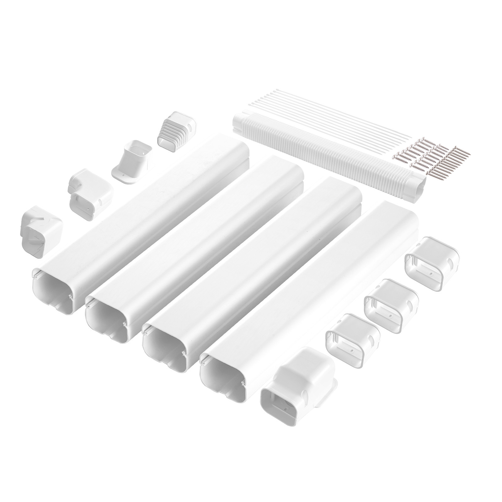 VEVOR 3" W 17.6Ft Line Set Cover Kit For Mini Split/Central Air Conditioner PVC