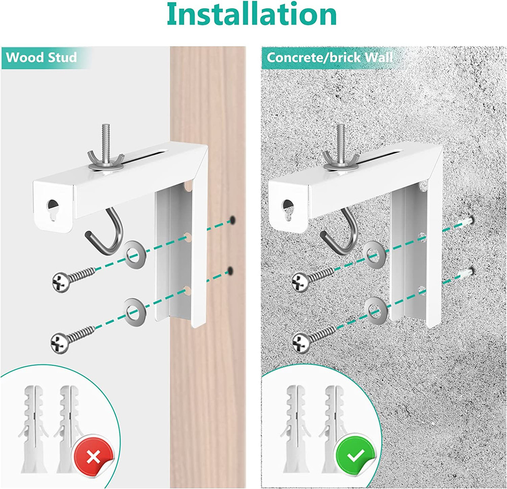 WALI Universal Projector Screen Ceiling Mount, Wall Hanging Mount L-Brackets, 6