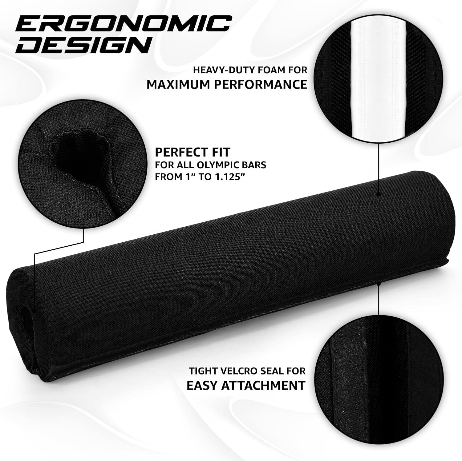Ergonomic Foam Bar Pad for Safeguard Squats & Hip Thrusts - Portable Design