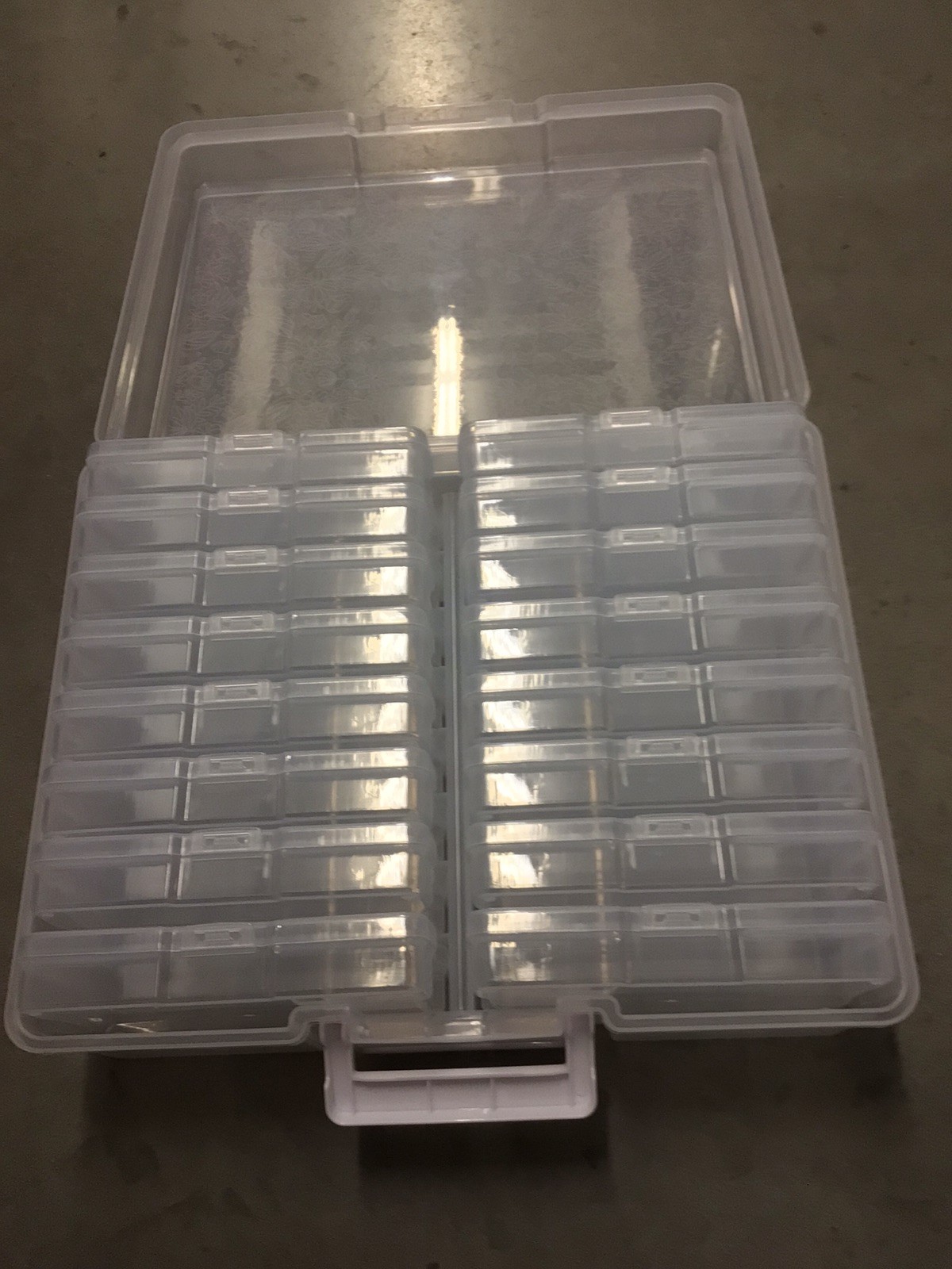 CTMH Photo Craft Storage Organizing Case 14” X 11” X 5” W/ 16 Organizer Boxes