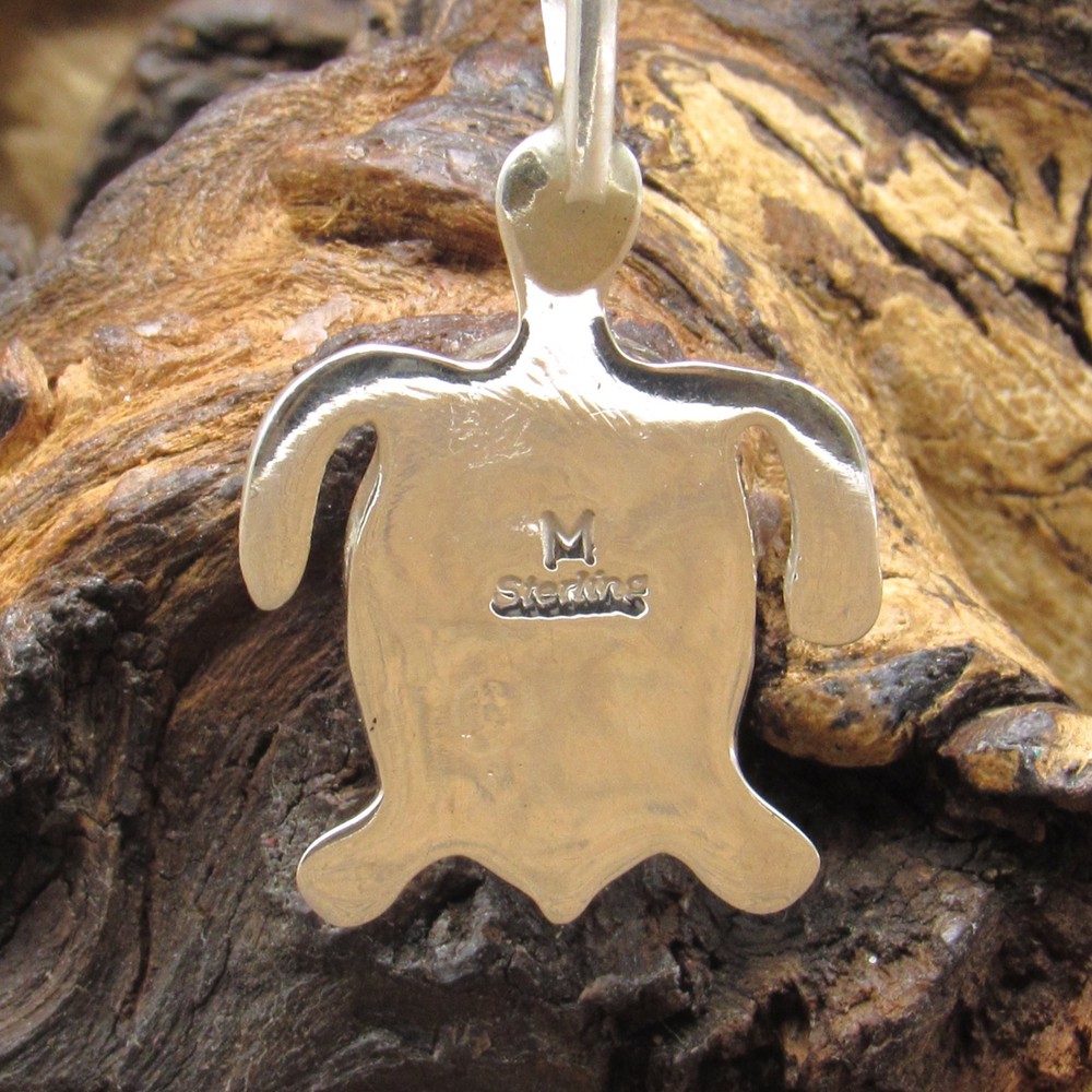 *Beautiful Lapis Sterling Silver Turtle Pendant