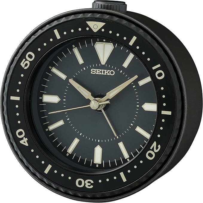 Alarm clock QHE184K that incorporates the design of Seiko diver's watch