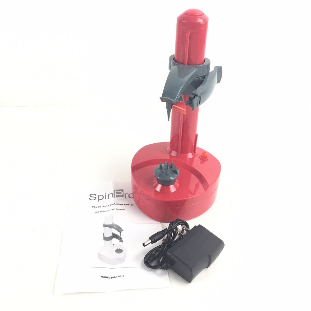 Spin Pro Fruit & Vegetable Peeler 1 Touch Rapid Electric Action 3 Blades