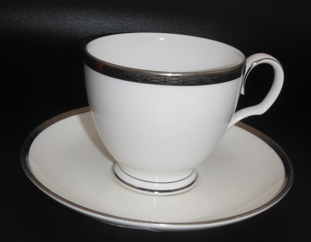 NORITAKE Cascade Platinum Tea cup and Saucer   7981