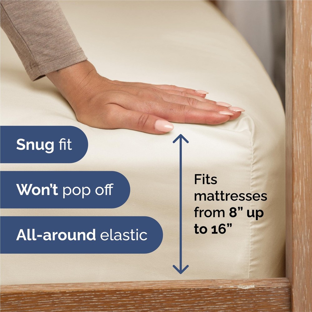 Split King Size 5 Piece Sheet Set - Comfy Breathable Cooling Bed Sheets Set ...