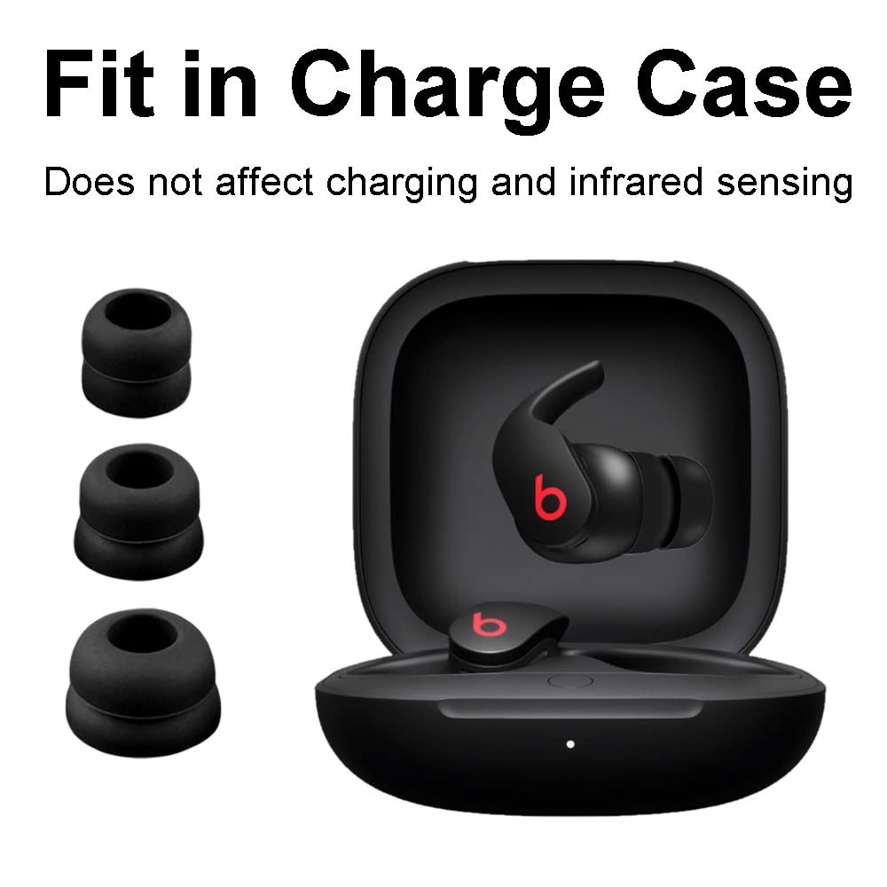 A-Focus Double Flange Ear Tips for Beats Solo Buds/Studio Buds+ large, black