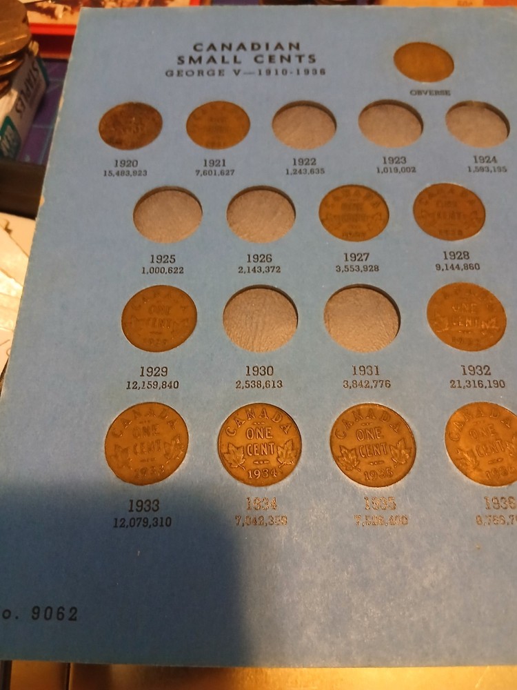 Canadian Small Cent Collection 1920-Date 42 Coins