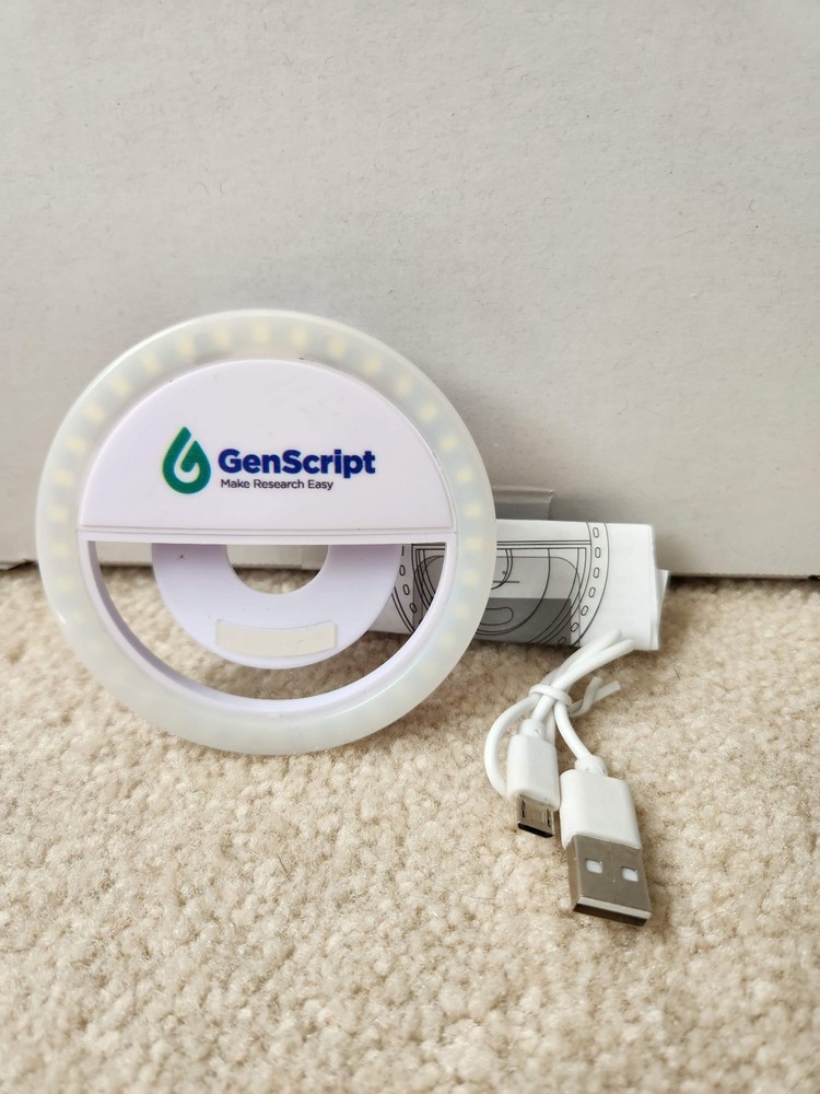 phone ring light, mini, several brightness levels, travel sized