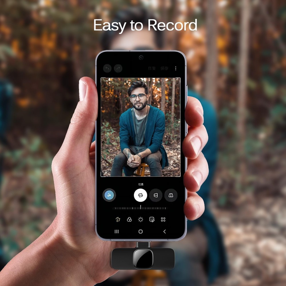 Professional Wireless Lavalier Lapel Microphone for iPhone, iPad, Mini Video...