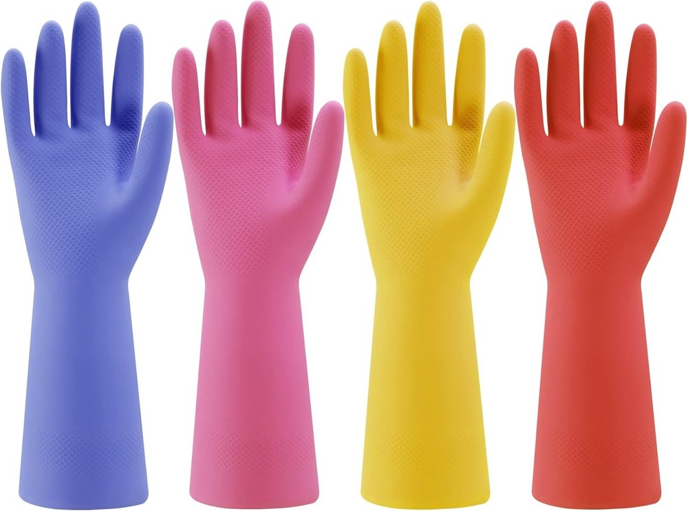 Reusable Rubber Dishwashing Cleaning Gloves Non-Slip