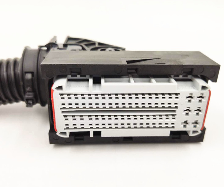 Gray 76 Pins/Way ECU Auto PC Board Socket Connector Plug Cable Harness