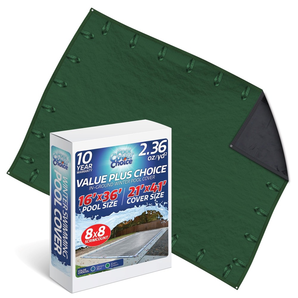 PoolCoverChoice Winter Swimming Pool Cover for 16 ft x 36 ft Rectangular Pool