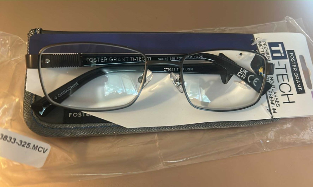 Reading glasses FOSTER GRANT Ti-Tech Ti100 DGN titanium HyperFlex READERS