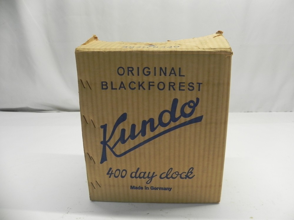 VINTAGE *EMPTY BOX ONLY* KUNDO 400 DAY CLOCK ORIGINAL BLACKFOREST MODEL 407 USED