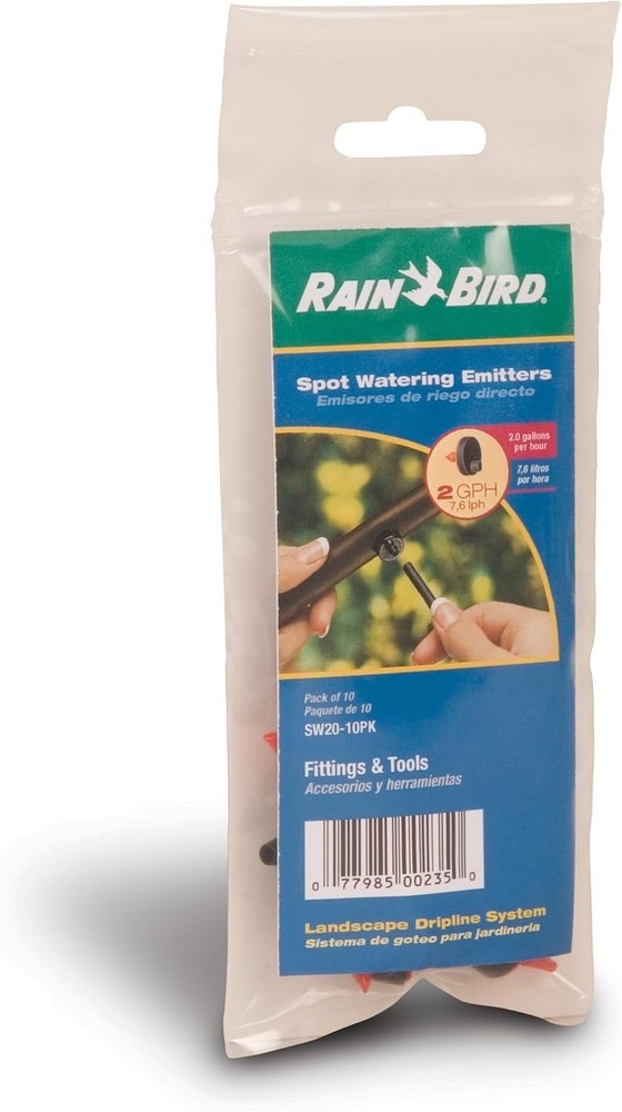 Self-Piercing Drip Irrigation Emitters: 2 GPH, 10-Pack for Easy Installation