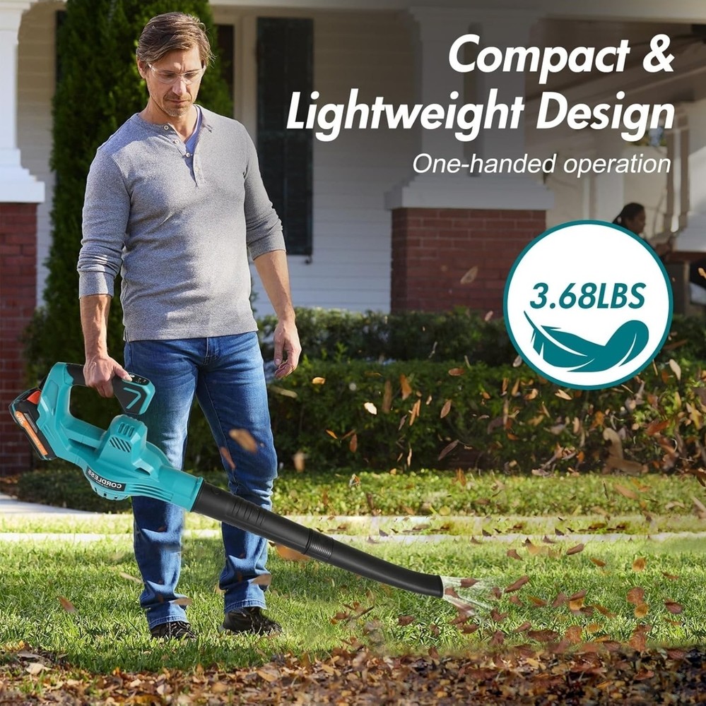 Leaf Blower Cordless, 160 MPH Battery Powered Leaf Blower, Electric Leaf Blowers