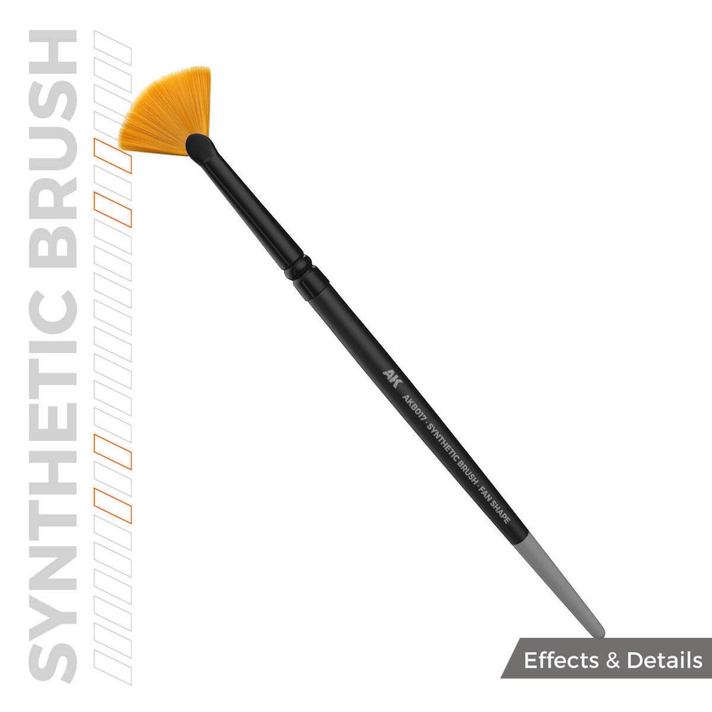AK Interactive Synthetic Brush Fan Shape