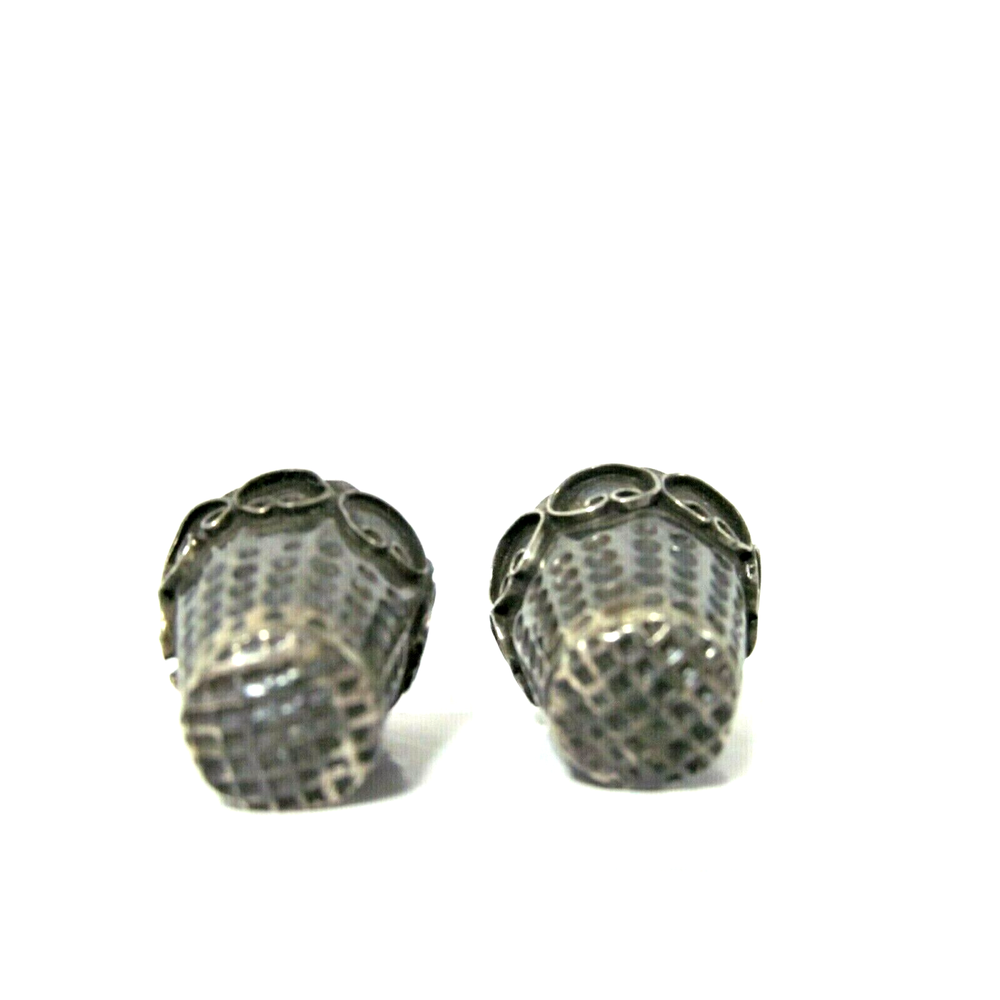 Vintage Sterling Silver Thimbles Scrolled Design 2 Piece Lot