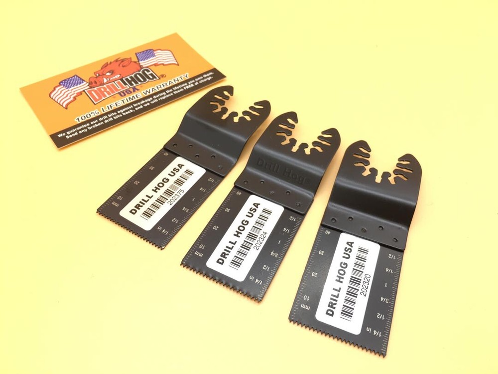 Drill Hog® Multi Tool Saw Blade Oscillating Saw Universal HI-Molydenum M7 3 Pack