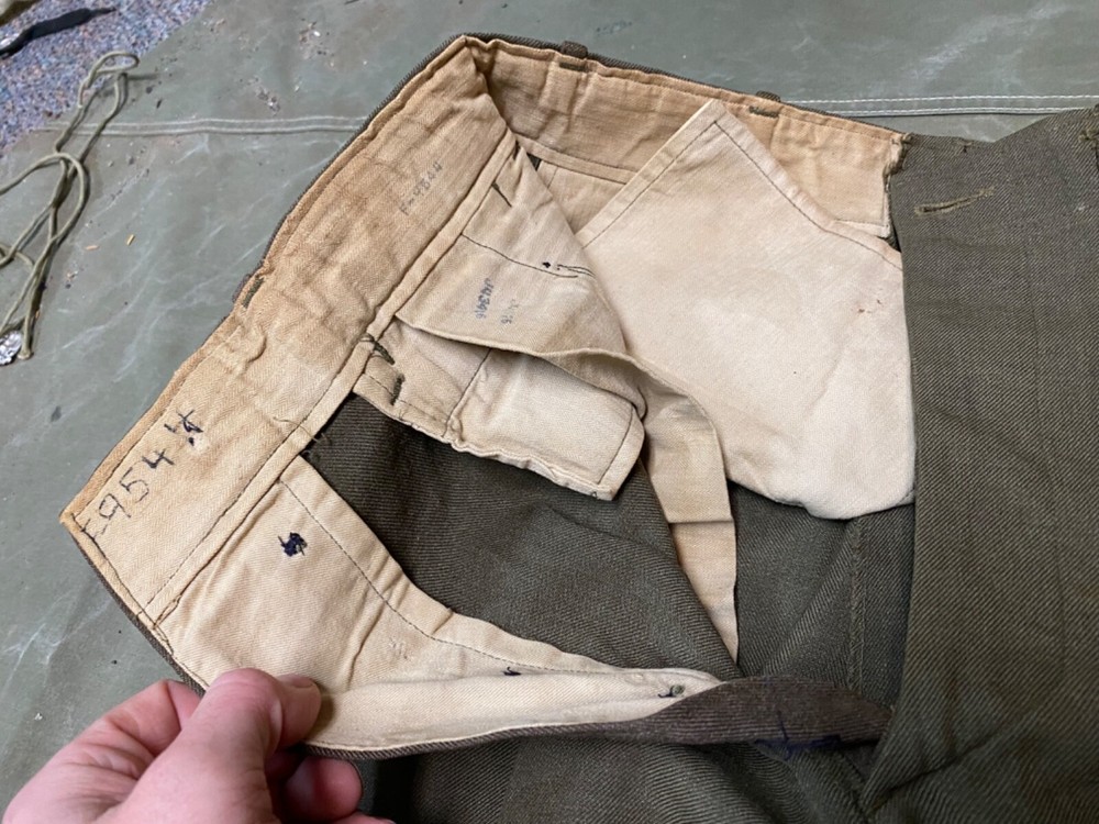 ORIGINAL WWII US ARMY M1944 WOOL COMBAT FIELD TROUSERS- SMALL 32 WAIST