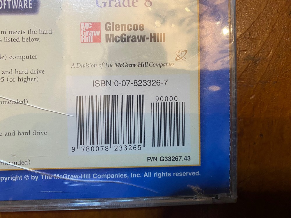 Interactive Tutor Self-Assessment Software Glencoe Language Arts Grade 8 New