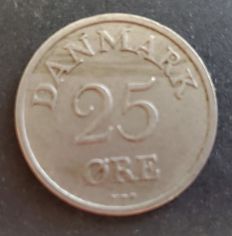 Denmark 1949 25 Ore coin
