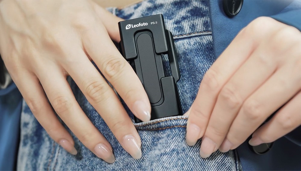 Leofoto PS-3 Multi-Functional Foldable Cellphone Stand Arca Cold Shoe Silver