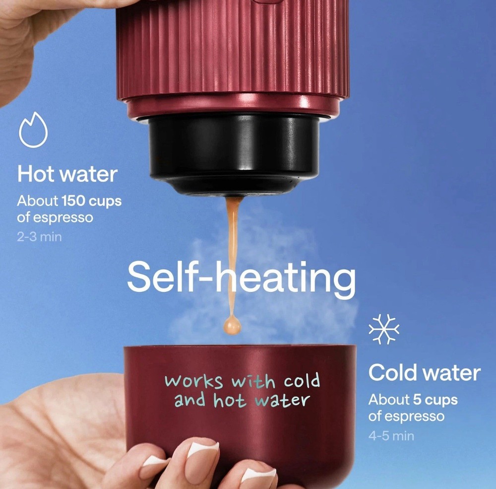 Portable Espresso Machine – Automatic Mini Espresso Maker & Travel 5 Cup Coffee