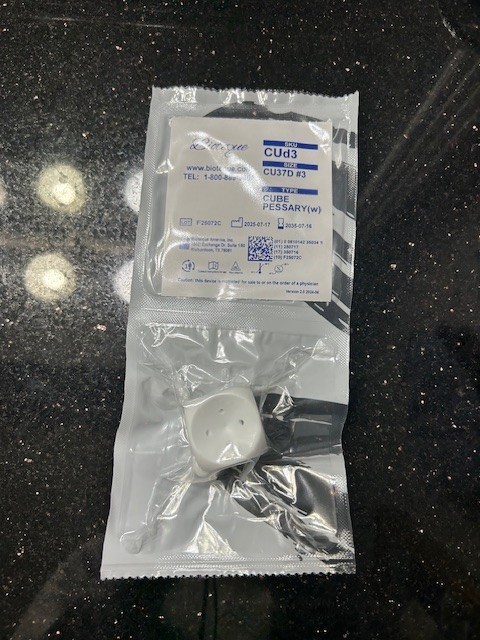 Cube Pessary with Drains Bioteque America - Pessary Cube All Sizes