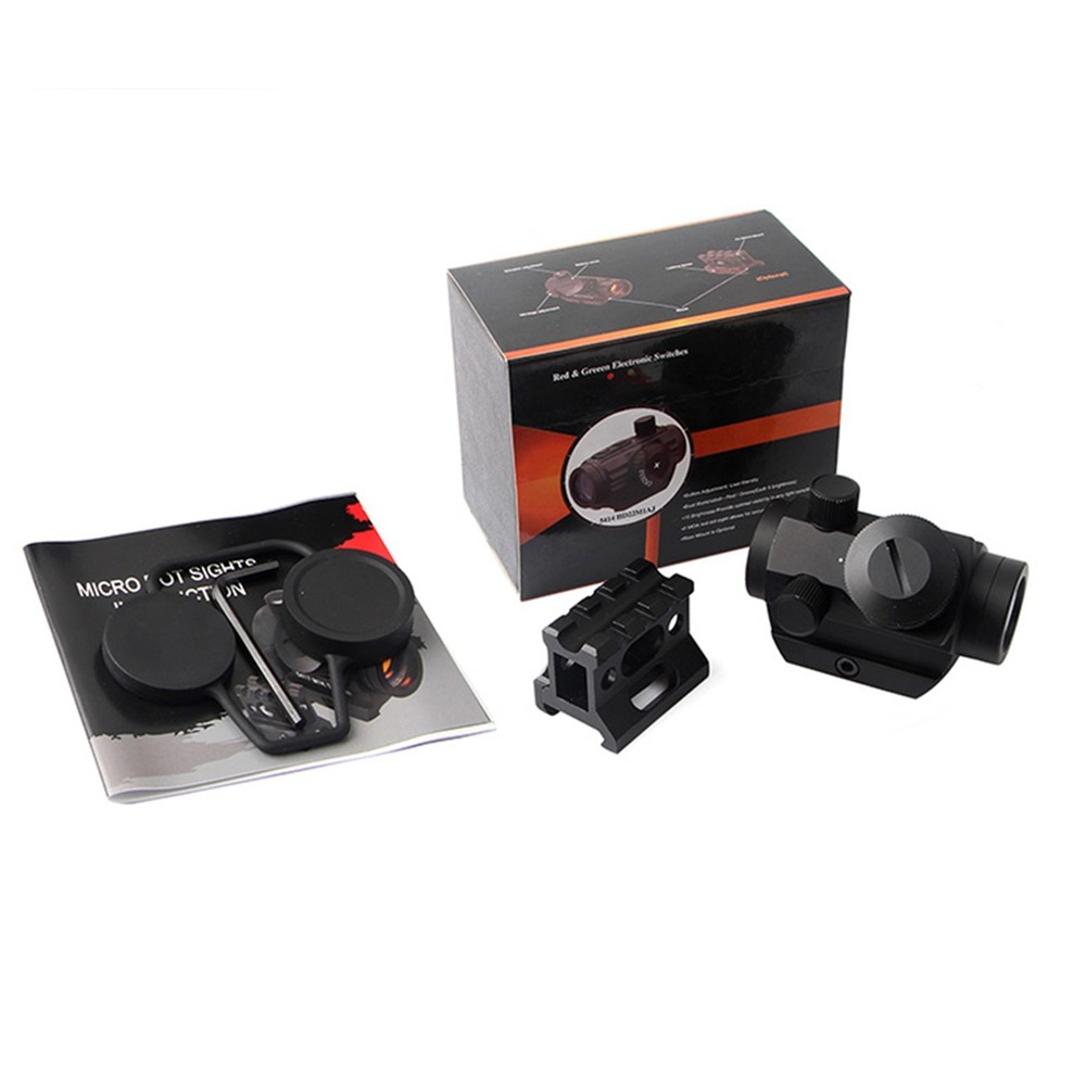 Micro Red Dot Sight Scope 3 MOA 1x25mm Reflex Sight W/ 1'' Riser 20mm Rail Mount