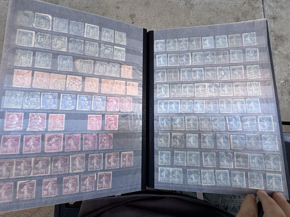 32 Page Great Condition Stockbook Glassine Interleaf Chock Full Of Stamps