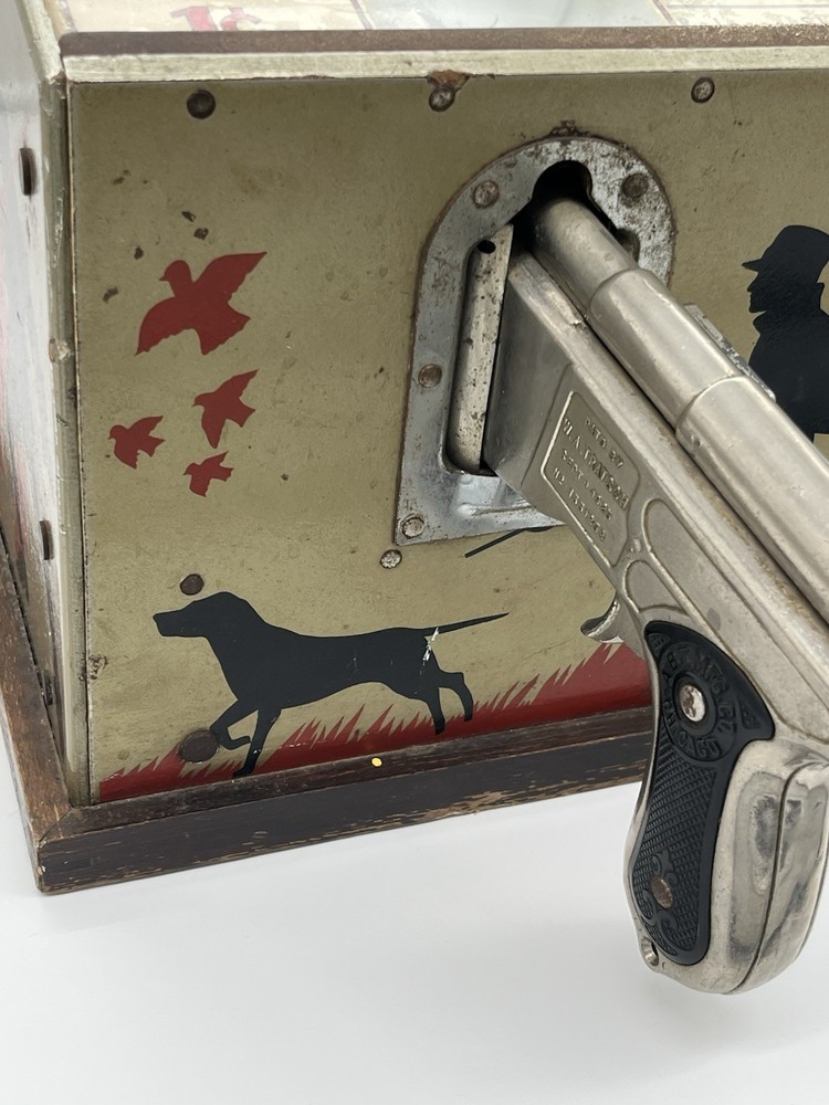Antique 1925 Challenger 1 Cent Penny Arcade Target Shooting Game Tested Working