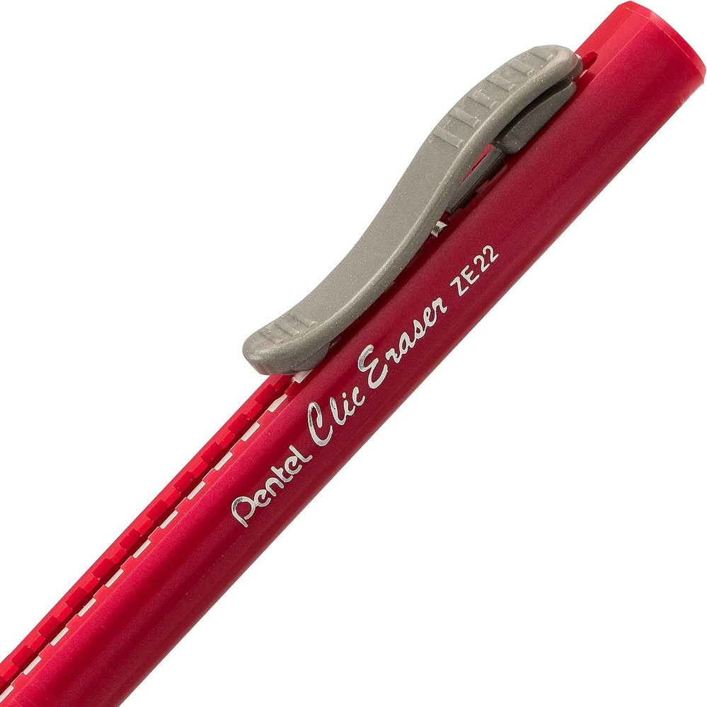 Clic Retractable Eraser with Grip, 3 Pack
