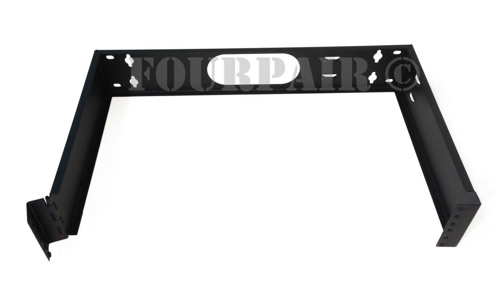 19" Two Space 2U Steel Wall Mount Hinged Swing Out Patch Panel Bracket 12" Depth