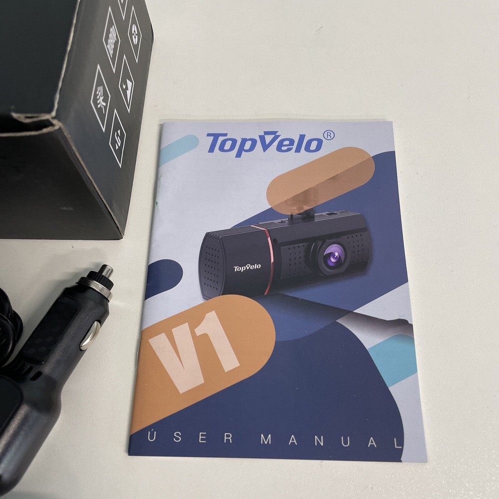 Topvelo Front/Interior Back Dash Cam Video Recorder Open Box item