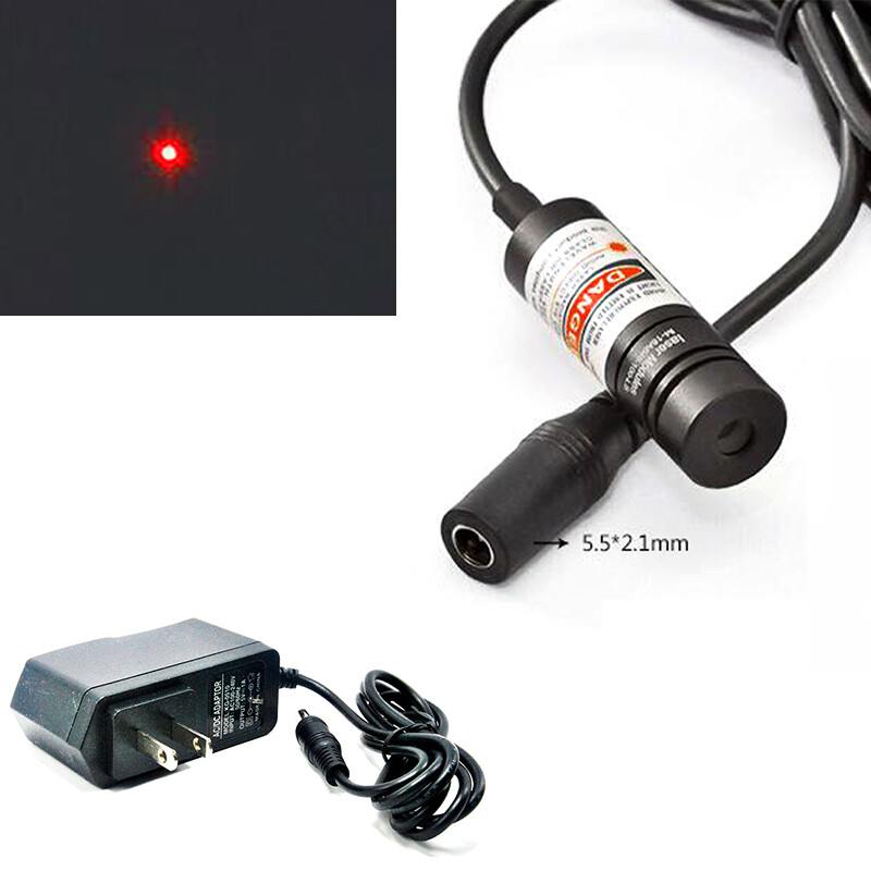1pc 650nm10mw Red dot Locator Laser Module Focusable Diode+Adapter 14.5x48mm