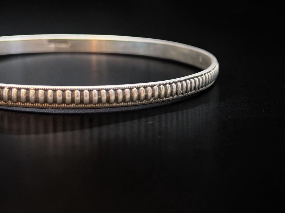 Vintage 925 Sterling Silver Stackable Bangle Bracelets Lot 5 Mixed Pattern 24g