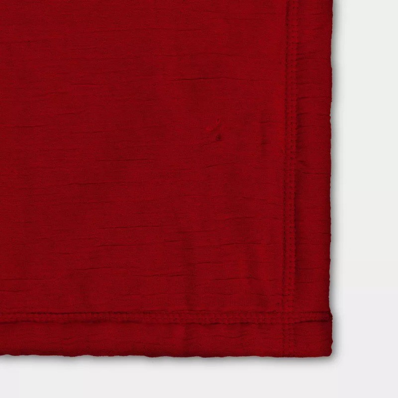 Gauze Recycled Polyester Throw with Cozy Reverse