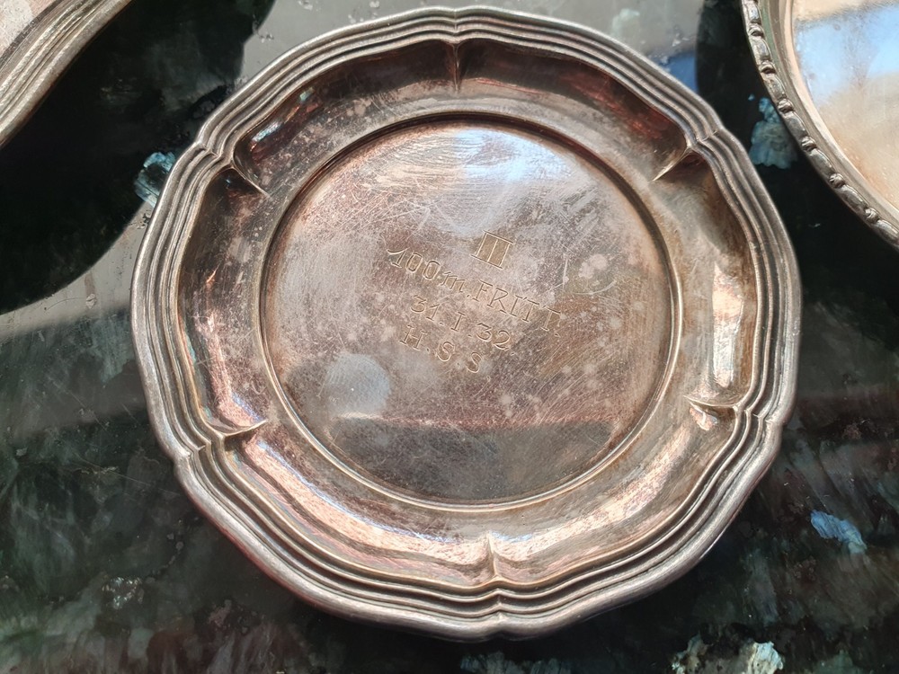 NOT SOLID SILVER ❗ Alpaka / Nickel Silver Tray Lot - READ DESCRIPTION !!!