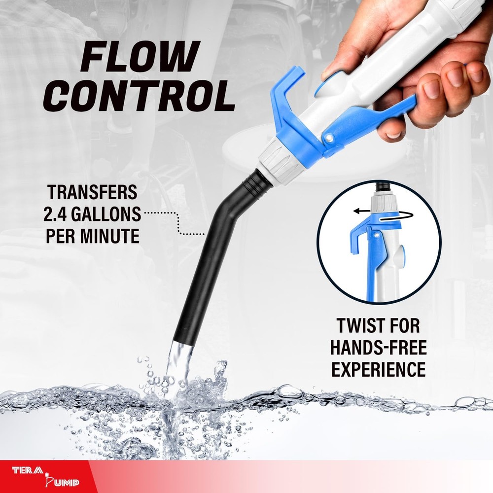 TERA PUMP - Electric Powered 55 Gallon Drum Barrel Pump | Quick Stop Flow