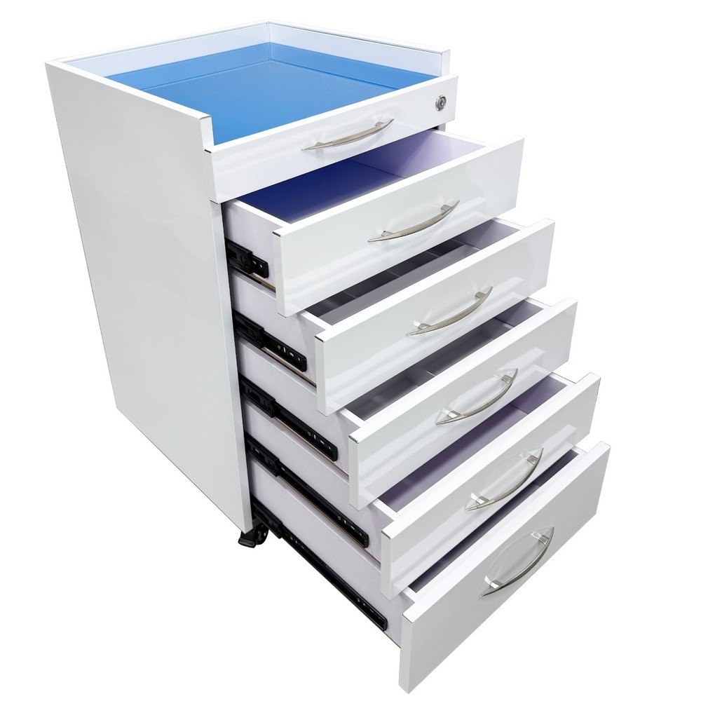 Removable Storage Cabinet with Two Separate Trays Assistant's Mobile Cabinet