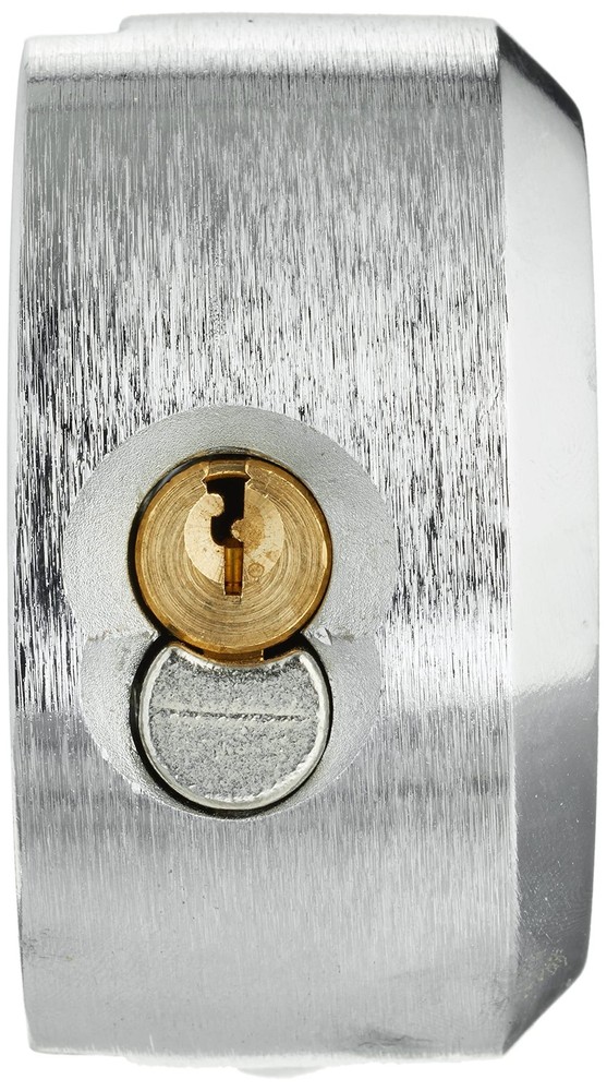 MASTER LOCK Keyed Padlock,1 23/32 in,Round,Silver