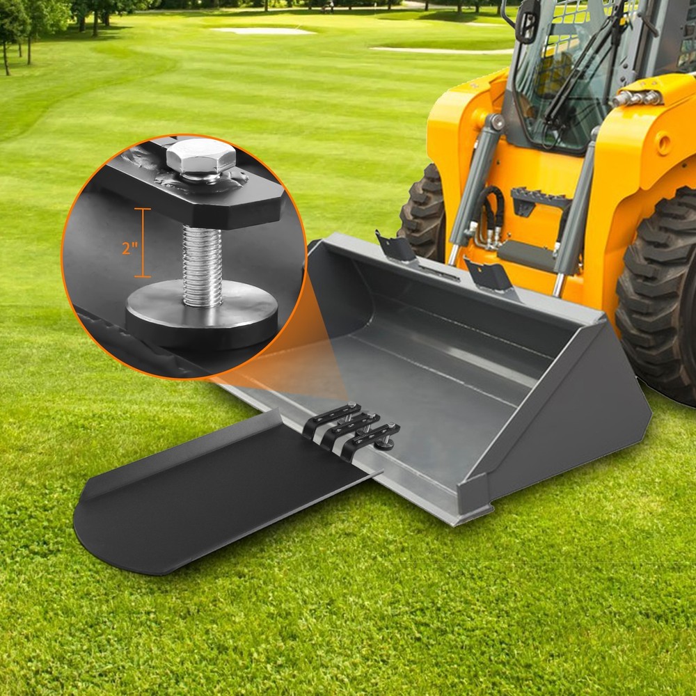 Clamp on Quick Spade Bucket/Skid Steer Loader Fork, Quick Spade with Chain Hook