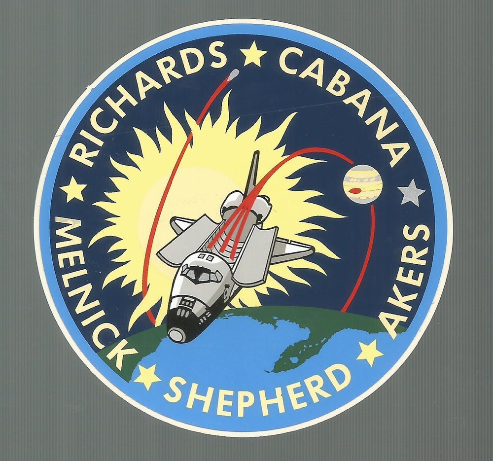 NASA SHUTTLE DISCOVERY STS-41 CREW PATCH SPACE DECAL STICKER 3  1/2"